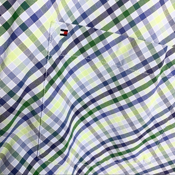 TOMMY HILFIGER 80’s 2 Ply Plaid Button Down Shirt - Picture 6 of 8